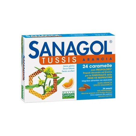 Sanagol Tussis Arancia Per Funzionalità Respiratorie 24 Caramelle Sanagol - 1 Sanagol Tussis Arancia Per Funzionalità Respiratorie 24 Caramelle Sanagol - 1