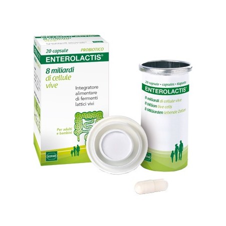 Enterolactis Integratore Di Fermenti Lattici 20 Capsule - Integratori di fermenti lattici - 907062362 - Enterolactis - € 14,89