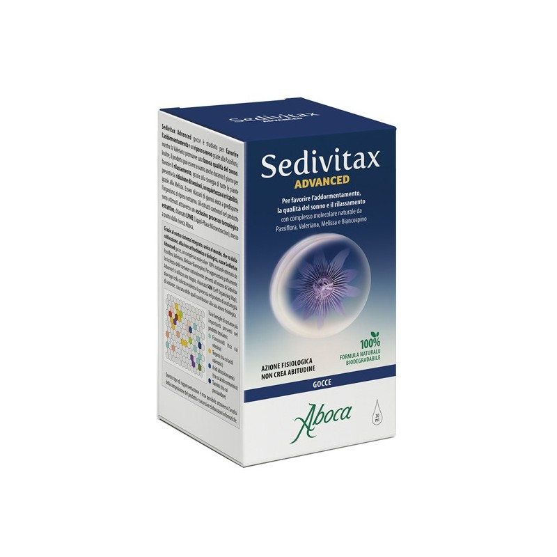 Aboca Sedivitax Advanced Gocce 30 Ml - Integratori per umore, anti stress e sonno - 982473670 - Aboca - € 11,55