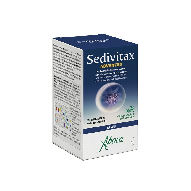 Aboca Sedivitax Advanced 30 Capsule - Integratori per umore, anti stress e sonno - 982909689 - Aboca - € 11,66