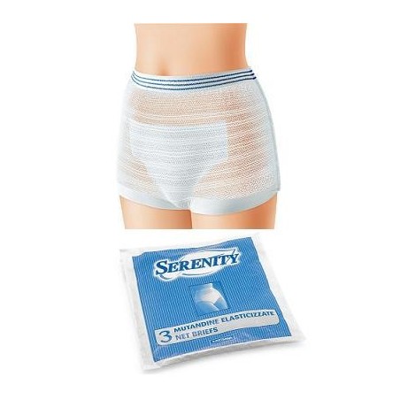 Serenity Mutandina Elastica Rettangolare A Rete Xxl 3 Pezzi - Rimedi vari - 906770565 - Serenity - € 4,51