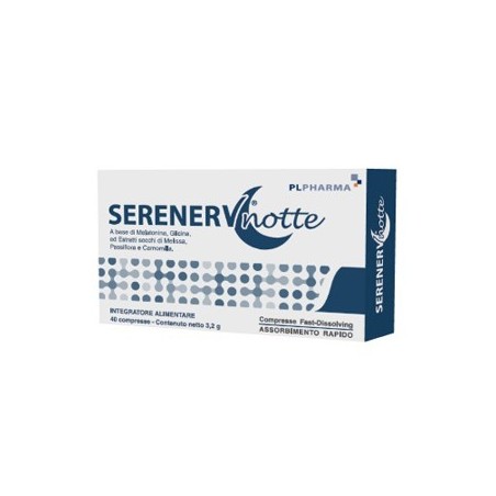 Pl Pharma Serenerv Notte 40 Compresse 0,8 Mg - Integratori per umore, anti stress e sonno - 936048800 - Pl Pharma - € 16,17