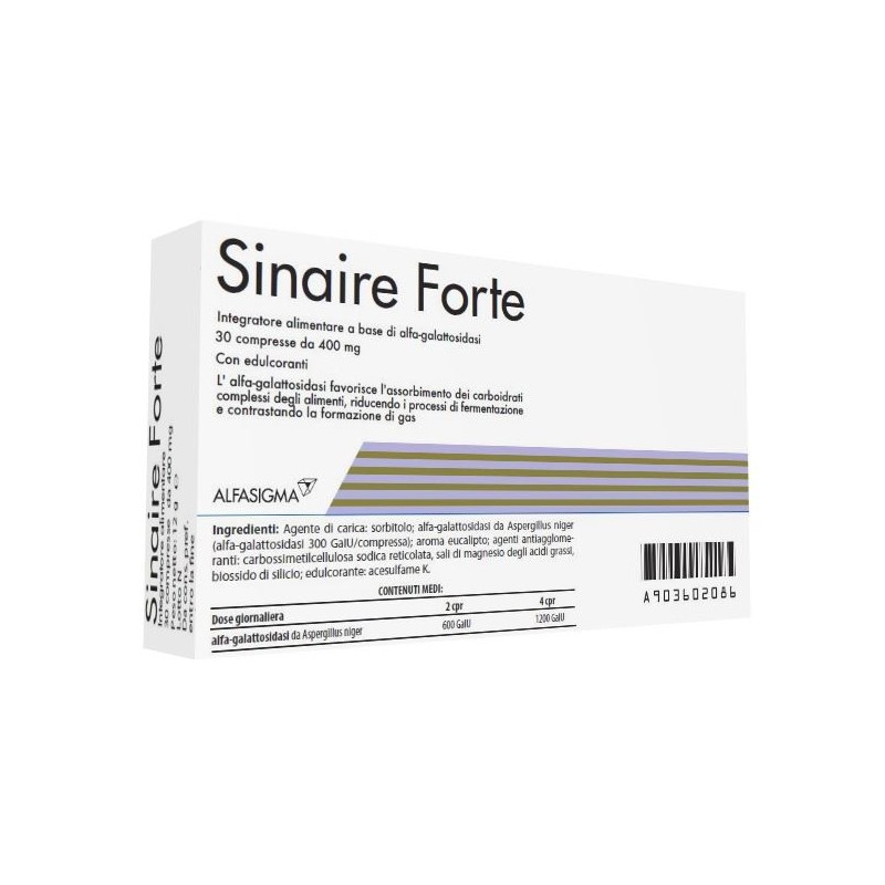 Sinaire Forte Riduzione Gas e Gonfiore 30 Compresse Alfasigma - 1