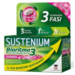 Sustenium Bioritmo3 Donna Integratore Multivitaminico 30 Compresse - Integratori - 975507777 - Sustenium Plus - € 12,57