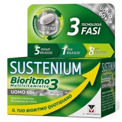 Sustenium Bioritmo3 Uomo 60+ Integratore Multivitaminico 30 Compresse - Integratori - 975507789 - Sustenium Plus - € 20,40