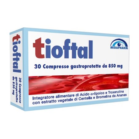 Midapharm Italia Tioftal 30 Compresse Gastroprotette - Integratori per occhi e vista - 941959850 - Midapharm Italia - € 17,28