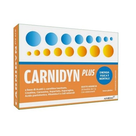 Carnidyn Plus Integratore Di Sali Minerali 20 Bustine Gusto Arancia Carnidyn - 1 Carnidyn Plus Integratore Di Sali Minerali 20 Bustine Gusto Arancia Carnidyn - 1