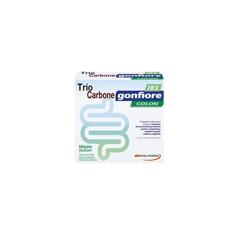 Pool Pharma Triocarbone Gonfiore Ibs 10 Buste Duocam Da 2 G + 1,5 G - Integratori per regolarità intestinale e stitichezza - ...