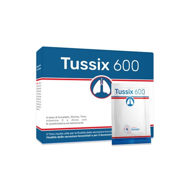 Laboratori Nutriphyt Tussix 600 20 Bustine - Prodotti fitoterapici per raffreddore, tosse e mal di gola - 926080159 - Laborat...