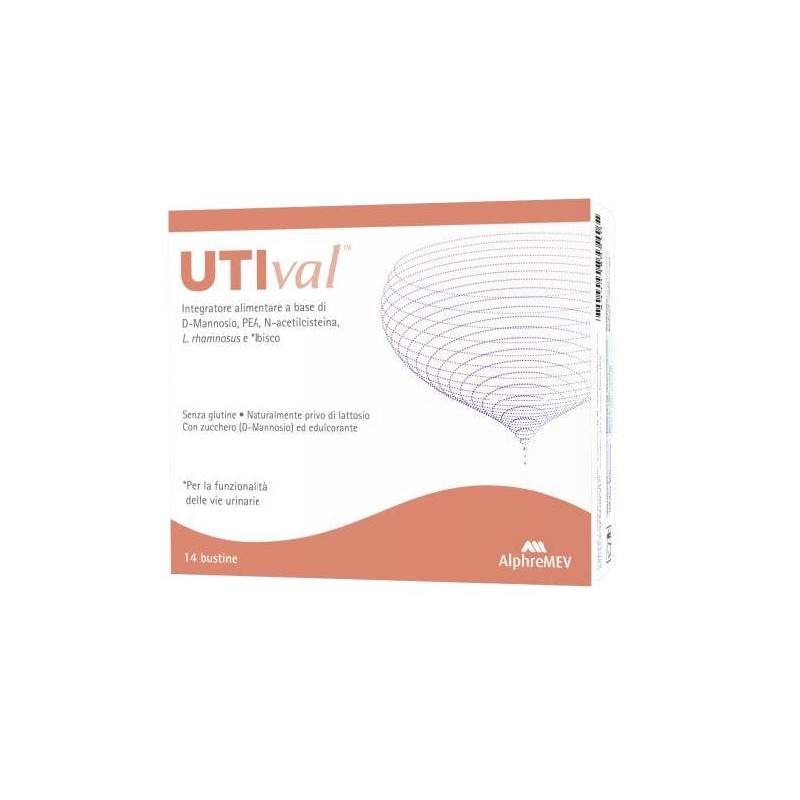 UTIval Integratore per Vie Urinarie e Benessere Intestinale 14 Bustine Agave - 1