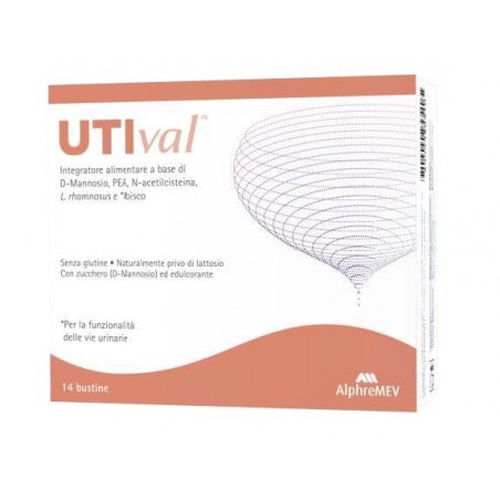 UTIval Integratore per Vie Urinarie e Benessere Intestinale 14 Bustine - Integratori per apparato uro-genitale e ginecologico...