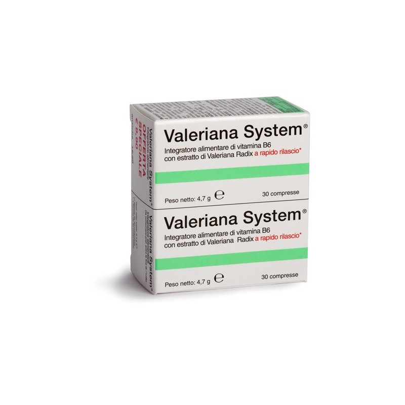 Sanifarma Valeriana System 30 Compresse + 30 Compresse - Integratori per umore, anti stress e sonno - 903982092 - Sanifarma -...