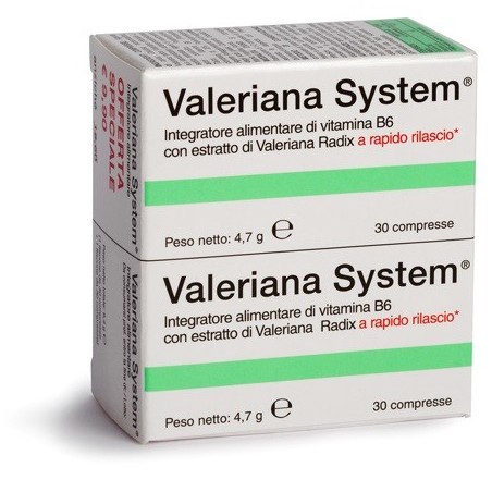 Sanifarma Valeriana System 30 Compresse + 30 Compresse - Integratori per umore, anti stress e sonno - 903982092 - Sanifarma -...