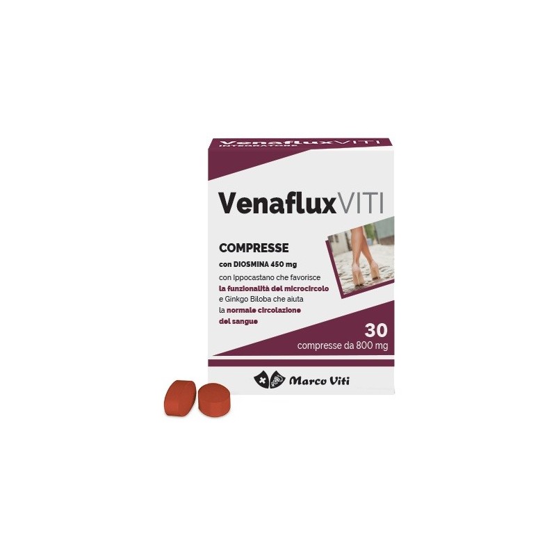 Marco Viti Farmaceutici Venaflux Viti 30 Compresse - Circolazione e pressione sanguigna - 941166757 - Marco Viti - € 7,38