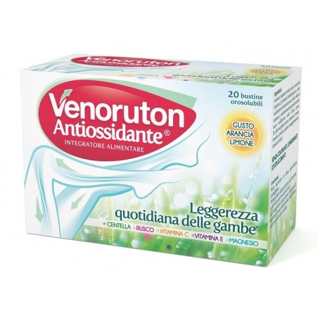 Venoruton Antiossidante per le Gambe 20 Bustine Orosolubili Venoruton - 1 Venoruton Antiossidante per le Gambe 20 Bustine Orosolubili Venoruton - 1