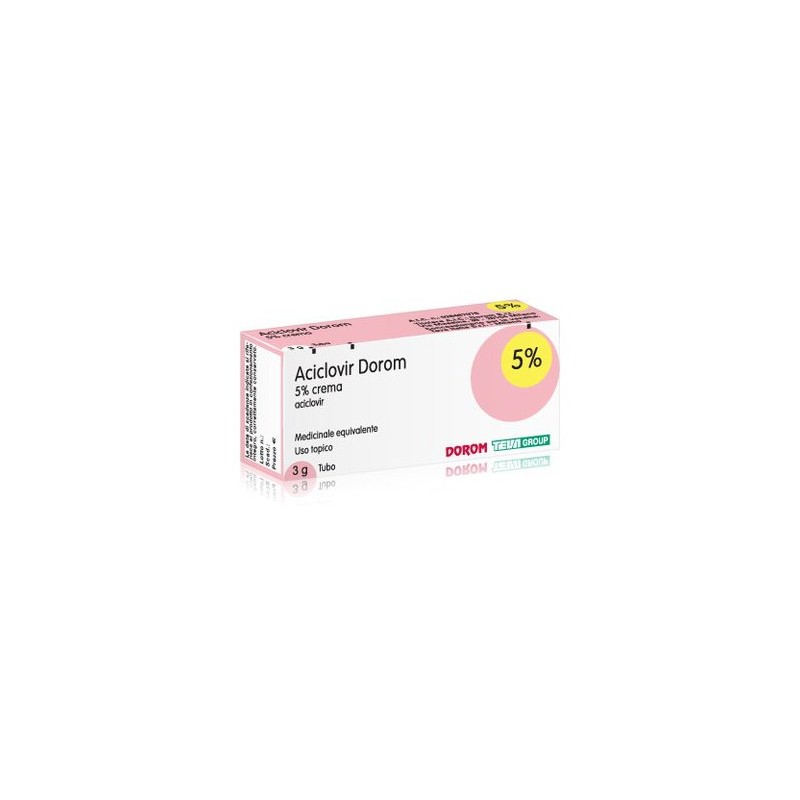 Aciclovir Dorom 5% Crema Per Herpes 3 G - Farmaci per herpes labiale - 028467076 - Aciclovir - € 4,44