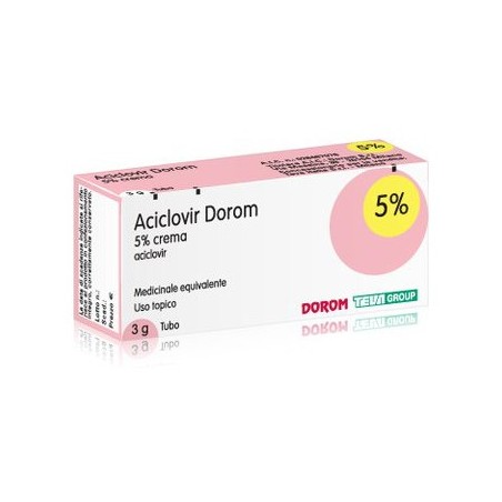 Aciclovir Dorom 5% Crema Per Herpes 3 G - Farmaci per herpes labiale - 028467076 - Aciclovir - € 4,44
