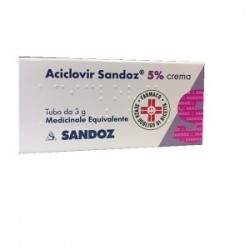 Aciclovir Sandoz 5% Crema Per Herpes 3 G - Farmaci per herpes labiale - 033731047 - Sandoz - € 5,58