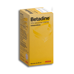 Meda Pharma Betadine 10% Soluzione Cutanea 50 Ml - Disinfettanti e cicatrizzanti - 023907177 - Meda Pharma - € 4,95