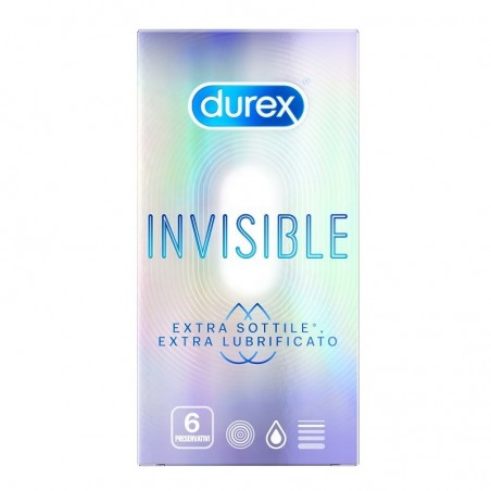 Durex Invisible Extra Lubrificanti 6 Pezzi - Profilattici e Contraccettivi - 981398403 - Durex - € 7,37