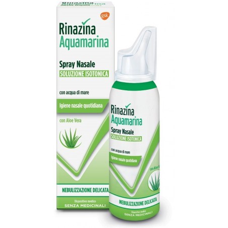 Rinazina Aquamarina Soluzione Isotonica in Spray con Aloe 100 Ml Rinazina - 1 Rinazina Aquamarina Soluzione Isotonica in Spray con Aloe 100 Ml Rinazina - 1