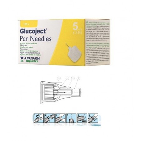 A. Menarini Diagnostics Ago Per Penna Da Insulina Glucoject Lunghezza 5 Mm Gauge 31 100 Pezzi - Rimedi vari - 934512664 - A. ...