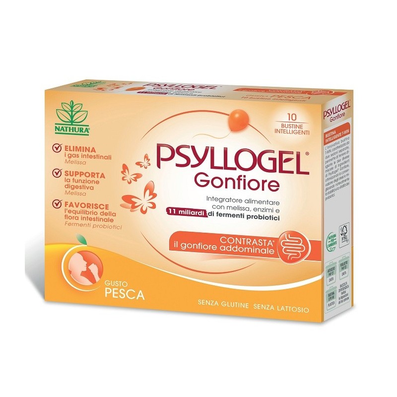 Psyllogel Gonfiore Pesca 10 Bustine Psyllogel - 1