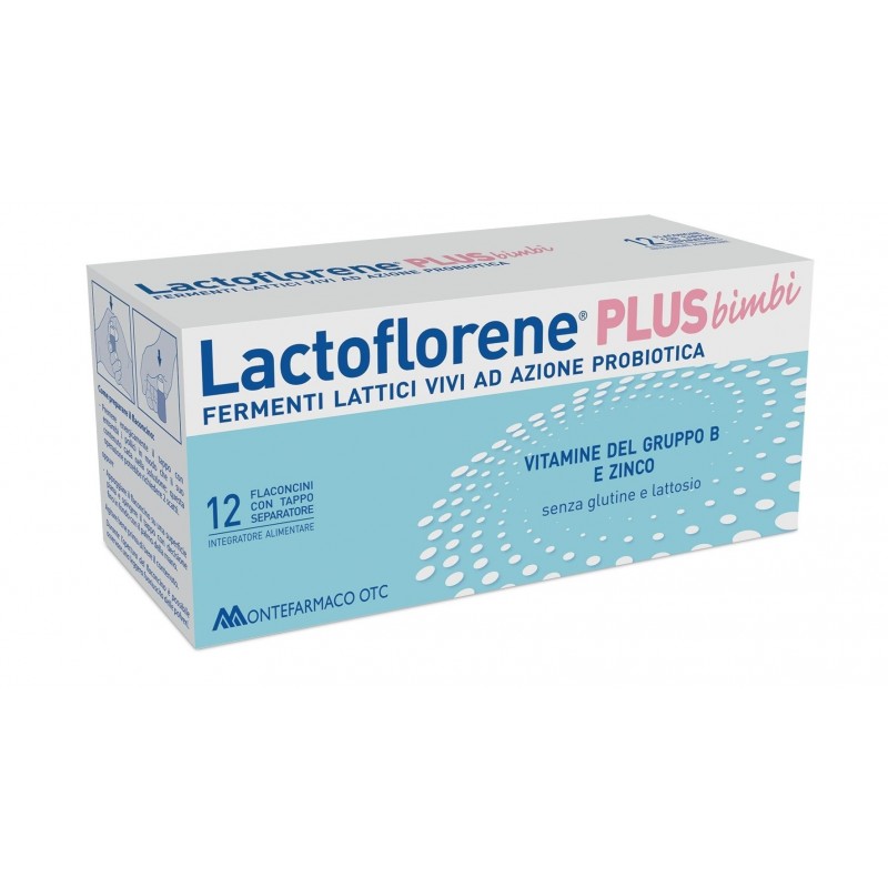 Lactoflorene Plus Bimbi Fermenti Lattici Vivi 12 Flaconcini - Fermenti lattici per bambini - 931446571 - Lactoflorene - € 8,55