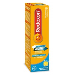 Bayer Redoxon Doppia Azione 15 Compresse Effervescenti Vitamina C Zinco Arancia E Mandarino 45,78 G - Vitamine e sali mineral...