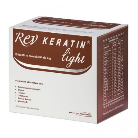 Rev Pharmabio Rev Keratin Light 30 Buste 120 G - Integratori per pelle, capelli e unghie - 927099414 - Rev Pharmabio - € 20,63