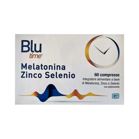 Blu Time Melatonina Zinco e Selenio 60 Compresse - Integratori per umore, anti stress e sonno - 980804633 - Blu Time - € 10,91