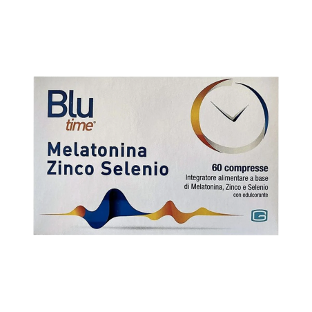 Blu Time Melatonina Zinco e Selenio 60 Compresse Blu Time - 1 Blu Time Melatonina Zinco e Selenio 60 Compresse Blu Time - 1