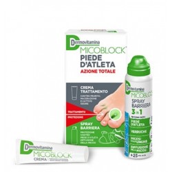 Pasquali Dermovitamina Micoblock Piede D'atleta Crema 30 Ml + Spray Barriera 3 In 1 100 Ml - Trattamenti per pelle sensibile ...