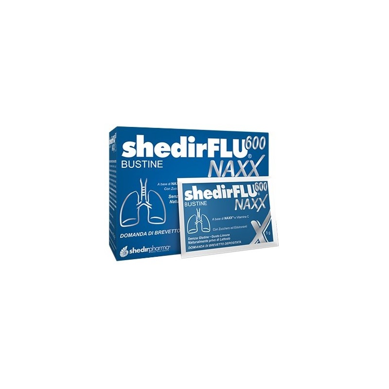 Shedirflu 600 Naxx Integratore per Vie Respiratorie 20 Bustine - Integratori per apparato respiratorio - 942456043 - Shedir P...