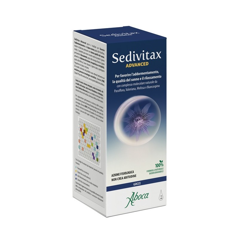 Aboca Sedivitax Advanced Gocce Flaconcino 75 Ml - Integratori per umore, anti stress e sonno - 982473682 - Aboca - € 17,24