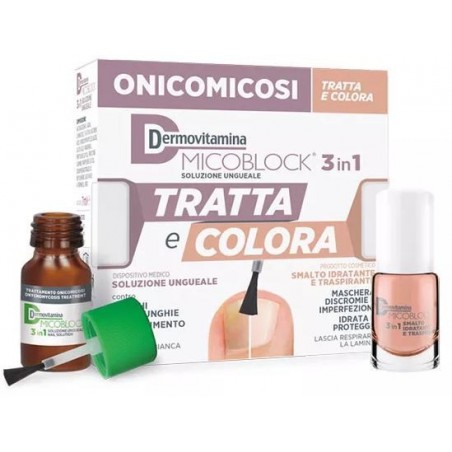 Dermovitamina Micoblock Tratta E Colora 3 In 1 - 7 + 5 Ml - Trattamenti per onicomicosi - 976293783 - Dermovitamina - € 12,03