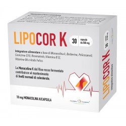 Global Pharma Lipocor K 30 Capsule - Integratori per il cuore e colesterolo - 977258882 - Global Pharma - € 17,07