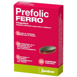 Zambon Prefolic Ferro 30 Compresse - Vitamine e sali minerali - 982736593 - Zambon Italia - € 15,38