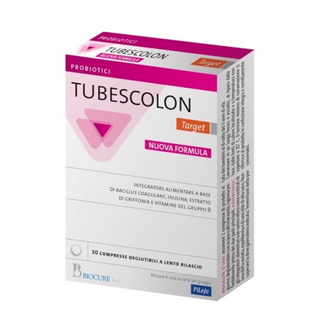 Biocure Tubescolon Target 30 Compresse Nuova Formula - Integratori per regolarità intestinale e stitichezza - 944446588 - Bio...