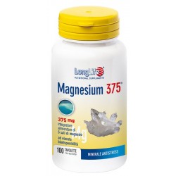 Longlife Magnesium 375 per Stanchezza e Stress 100 Tavolette - Integratori di magnesio - 908224431 - Longlife - € 18,82