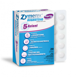 Zymerex Digestivo Forte 5 Azioni 20 Compresse Masticabili - Integratori per apparato digerente - 981046978 - Zymerex - € 8,88