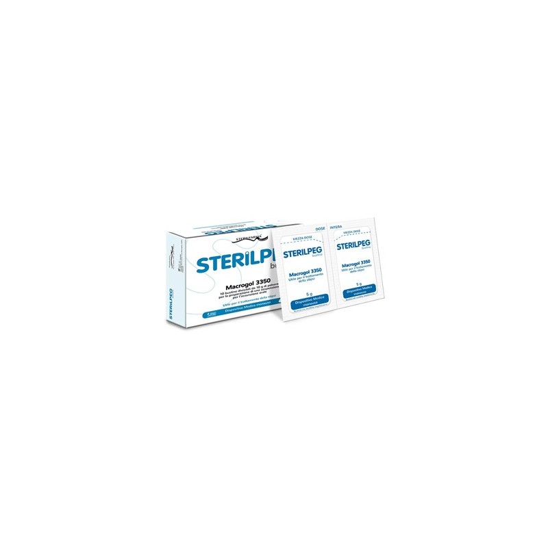 Sterilfarma Sterilpeg Macrogol 3350 10 Bustine Bipartite 10 G - Colon irritabile - 924177898 - Sterilfarma - € 8,09