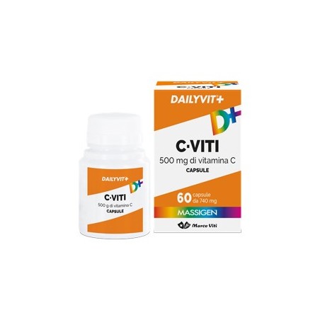 Marco Viti Farmaceutici Dailyvit+ C Viti 500mg Di Vitamina C 60 Capsule Marco Viti - 1 Marco Viti Farmaceutici Dailyvit+ C Viti 500mg Di Vitamina C 60 Capsule Marco Viti - 1