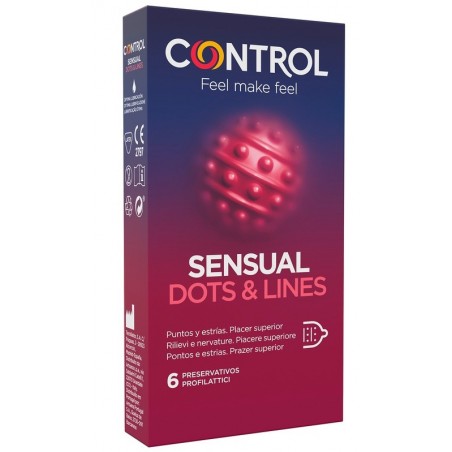 Artsana Control Sensual Dots&lines 6 Pezzi - Profilattici e Contraccettivi - 979779980 - Artsana - € 7,33