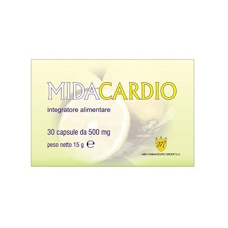 Mida Farmaceutici Group Midacardio 30 Capsule Da 500 Mg - Integratori per il cuore e colesterolo - 970372215 - Mida Farmaceut...