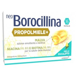 Alfasigma Neoborocillina Propolmiele+ Miele/eucalipto 16 Pastiglie - Prodotti fitoterapici per raffreddore, tosse e mal di go...