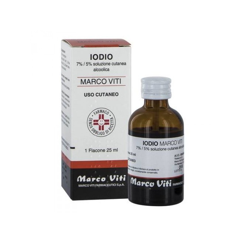 Marco Viti Farmaceutici Iodio Marco Viti 7%/5% Soluzione Cutanea Alcolica - Farmaci dermatologici - 030336022 - Marco Viti - ...