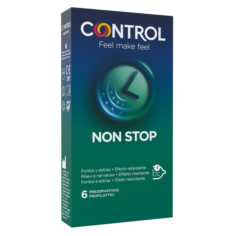 Artsana Control Non Stop Dots&lines 6 Pezzi - Profilattici e Contraccettivi - 979779978 - Artsana - € 7,43