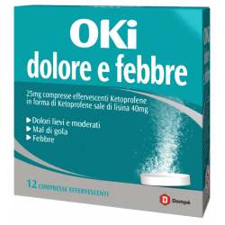 Dompe' Farmaceutici Oki Dolore E Febbre 25 Mg Compresse Effervescenti - Farmaci per dolori muscolari e articolari - 048414104...