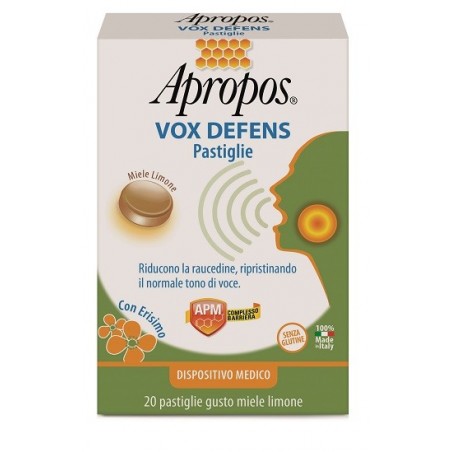 Desa Pharma Apropos Vox Defens Miele Limone 20 Pastiglie - Prodotti fitoterapici per raffreddore, tosse e mal di gola - 97100...